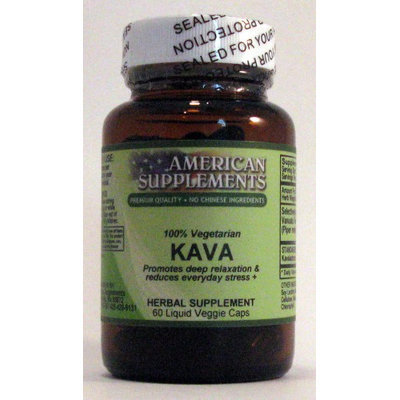 Kava No Chinese Ingredients American Supplements 60 VCaps