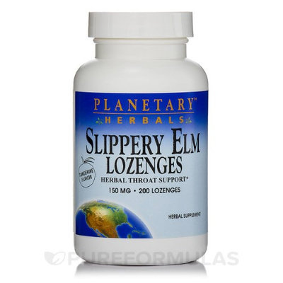 Planetary Herbals Slippery Elm 150 mg Lozenges, Tangerine
