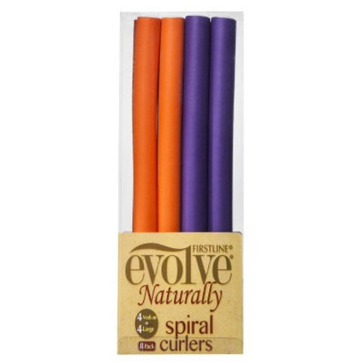 Firstline Evolve Naturally Spiral Curlers - Medium and Large (8 Pack)