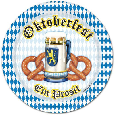 Beistle - 58007 - Oktoberfest Plates- Pack of 12