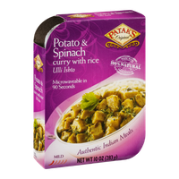 Patak's Potato & Spinach Curry with Rice Mild