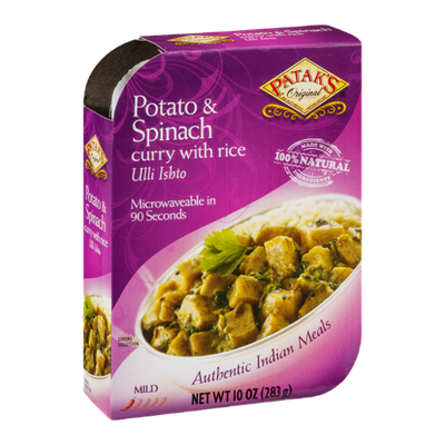 Patak's Potato & Spinach Curry with Rice Mild