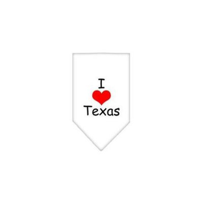 Ahi I Heart Texas Screen Print Bandana White Large