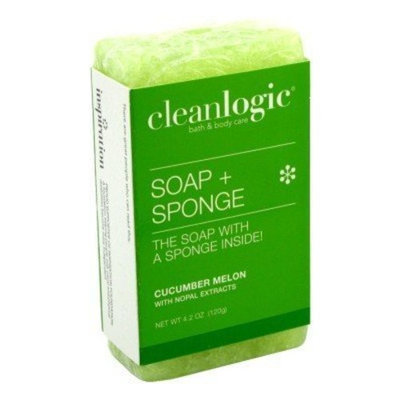 Clean Logic Soap + Sponge Cucumber Melon 4.2 oz.