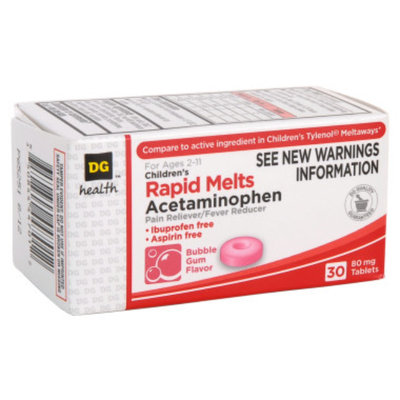 DG Health Children's Rapid Melts Acetaminophen Tablets - 30 ct