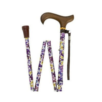 Medbasix Petite Folding Single Point Cane Color: Butterfly Pink