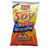 Glenny's Low Fat Soy Crisps, Cheddar, 1.3 oz, 24 ct