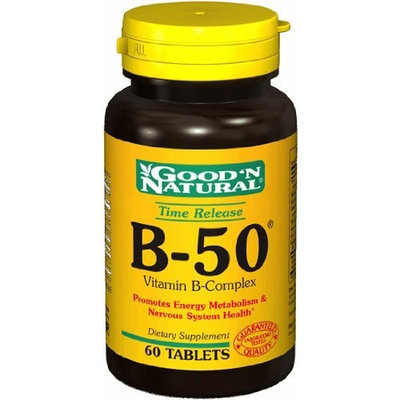 B-50 B-Complex (Timed Release), 60 Tablets, Good 'N Natural