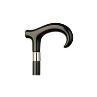 Harvy Men Derby Hook Cane Black Maple Shaft, Shell Handle -Affordable Gift! Item #HAR-9120139