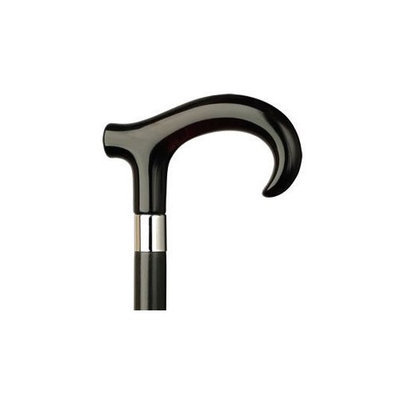 Harvy Men Derby Hook Cane Black Maple Shaft, Shell Handle -Affordable Gift! Item #HAR-9120139