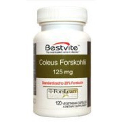 Bestvite Coleus Forskohlii 125 mg - 20% Forskolin (120 Vegetarian Capsules) - Top Quality and backed by Clinical Studies.