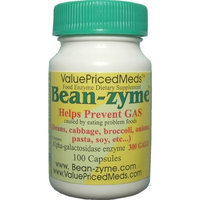 ValuePricedMeds Bean-zyme Anti-Gas Digestive Aid, 100 Capsules, Food Enzyme Dietary Supplement