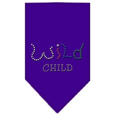 Ahi Wild Child Rhinestone Bandana Purple Small