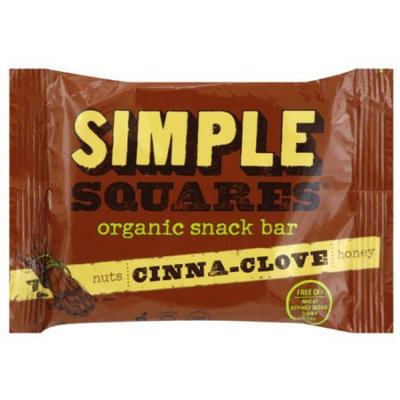 Simple Squares Nuts Cinna-Clove Honey Organic Snack Bar, 1.6 oz, (Pack of 12)
