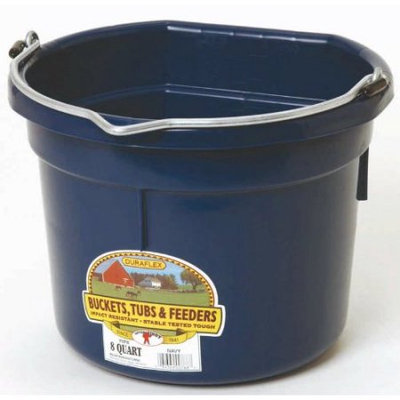 Miller Mfg Inc Miller Mfg Co Inc Flat Back Plastic Bucket- Navy 8 Quart - P8FBNAVY