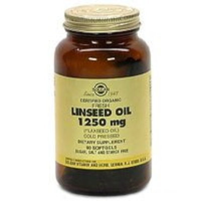 Solgar Linseed Oil Supplement, 1250 mg, 90 Count