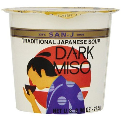San-J Dark Miso Soup Cup, 0.96-Ounce Cups (Pack of 12)