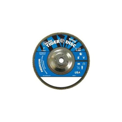 Weiler 804-50541 7 inch 24Grit Zirconium Tiger Disc Abrasive Fl
