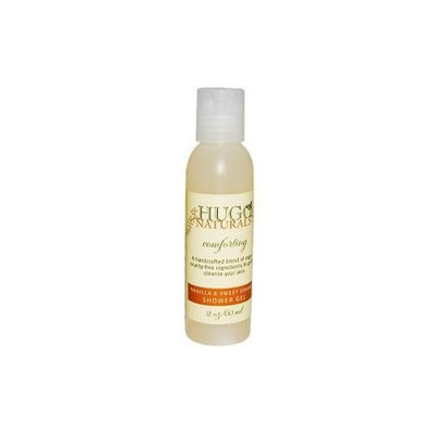 Hugo Naturals Travel Size Shower Gel, Vanilla and Sweet Orange, 2 Ounce