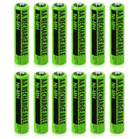 NiMh AA Batteries 12-Pack for GE/RCA NiMh AA Batteries 2-Pack