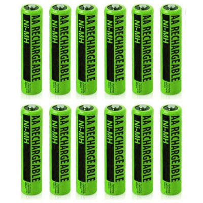 NiMh AA Batteries 12-Pack for GE/RCA NiMh AA Batteries 2-Pack