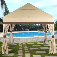International E-z Up, Inc. Deco Outdoor Pavilion - Beige 10x10 Gazebo