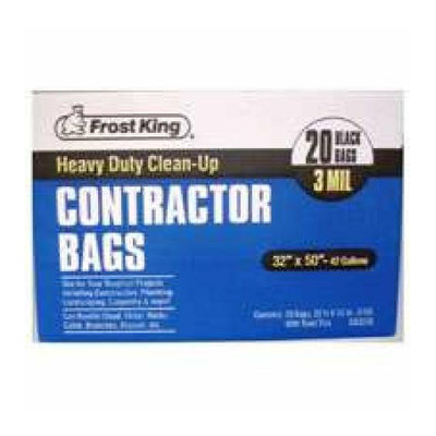Thermwell Products Thermwell 4CB3250 Frost King Contractor Trash Bags - 20-Pack