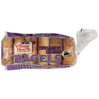 Village Hearth Cinnamon Raisin Bagels, 24 oz