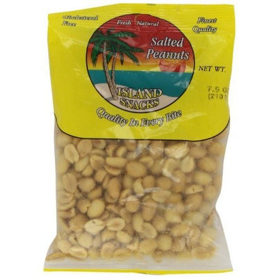 Island Snacks Peanuts, 7.5-Ounce (Pack of 6)