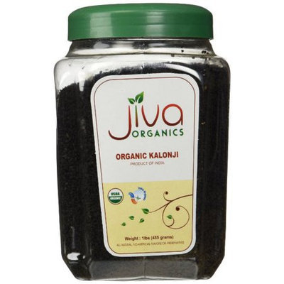 Jiva USDA Organic Raw Black Cumin Seed (Kalonji, Nigella Sativa) 1 Pound Jar