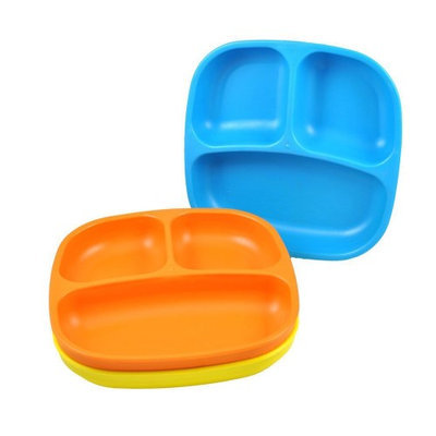 Dandelion Re-Play 3 Pack Divided Plates - Spring Colors