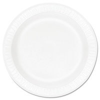 Dart Concorde Foam Plate, 9 dia, White, 125/Pack, 4 Packs/Carton