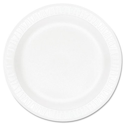 Dart Concorde Foam Plate, 9 dia, White, 125/Pack, 4 Packs/Carton