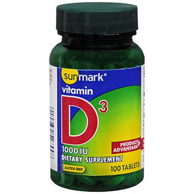 Sunmark Vitamin D3 Tablets, 1000 IU, 100 Tabs by Sunmark
