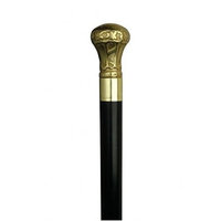 Harvy Unisex Knob Floral Designs Cane Black, Brass Handle -Affordable Gift! Item #HAR-9112008