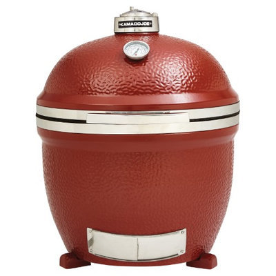 Kamado Joe BigJoe Stand Alone Grill with Heat Deflector - Finish: Red