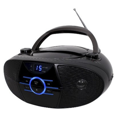 Jensen AM/FM Radio Boombox with LED Display - Black (CD-560)