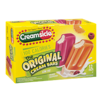 Creamsicle Original Cream Bars Low Fat Orange Raspberry - 12 CT