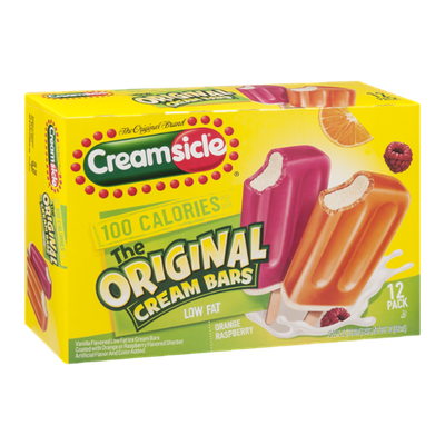 Creamsicle Original Cream Bars Low Fat Orange Raspberry - 12 CT