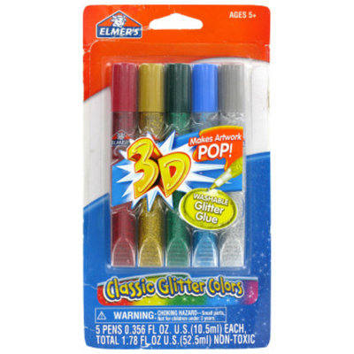 Elmers Elmer's Washable Glitter Glue - Classic, 5 pk