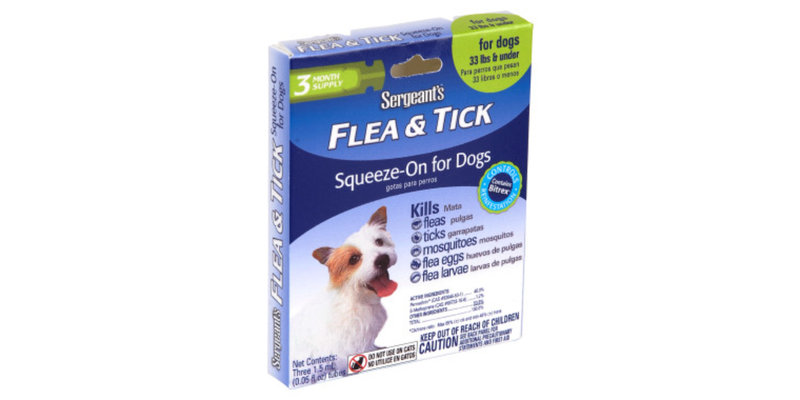 Sergeants Sergeant's Flea & Tick Squeeze-On for Dogs 33 lbs and Under