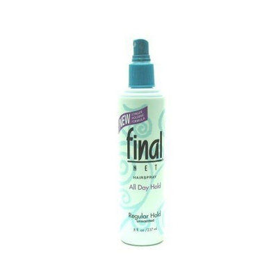 Final Net Pump Hairspray 8 oz. Regular Unscented (3-Pack) with Free Nail File