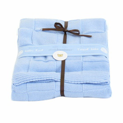 Piccolo Bambino Knitted Cotton Checker Blanket