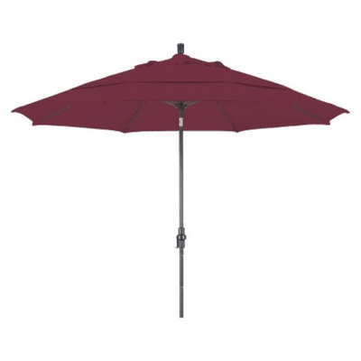 California Umbrella 11' Aluminum Collar Tilt Crank Patio Umbrella - Pacifica