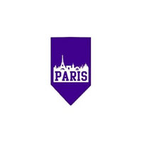 Ahi Paris Skyline Screen Print Bandana Purple Large