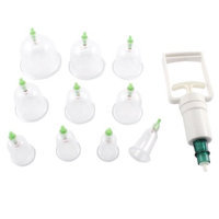Chinese Pull Out Vacuum Cupping Apparatus 10 Pcs Cups Therapy Body Massage