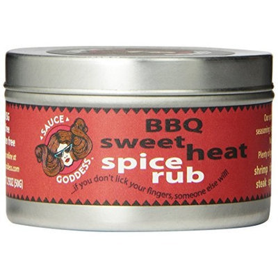 Sauce Goddess Gourmet LLC Sauce Goddess BBQ Sweet Heat Spice Rub, 1.75-Ounce Containers (Pack of 3)