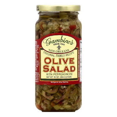 Gambino 16 oz. Olive Salad With Pepperoncini - Case Of 6