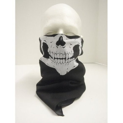 TAN 6 SKULL BANDANA , SKULL FACE MASK BANDANA - MINOR STITCHING FLAWS OR MINOR FLAWS- GREAT FOR PAINTBALL , ARMED FORCES AND I ASSURE YOU PEOPLE WILL NOT SEE THE DEFECT
