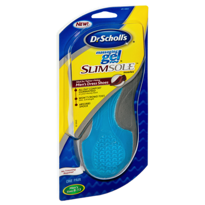 Dr. Scholl's Massaging Gel Slim Sole Men's Size 8-13 Insoles